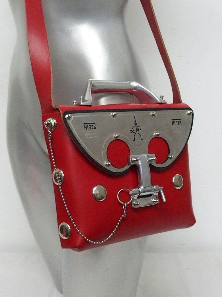 red leather shoulder bag