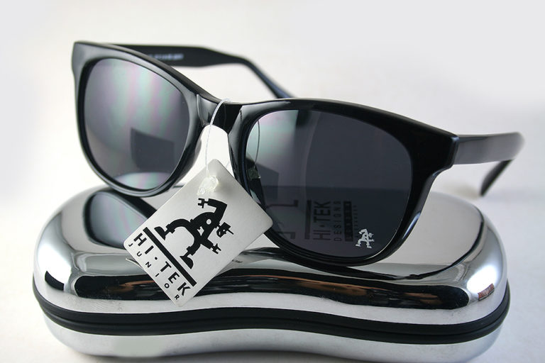 Retro Square black sunglasses lens color option 1990s Wayfarer style HT-92112 - Image 5