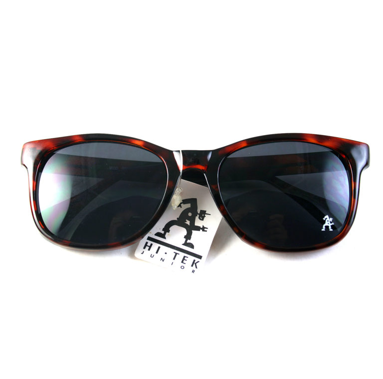 Retro Square red tortoise sunglasses 1990s Wayfarer style HT-92112 - Image 3