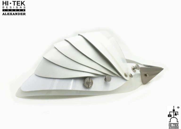 futuristic head wear in entertainment article, wearable art, all white1 - Image 5