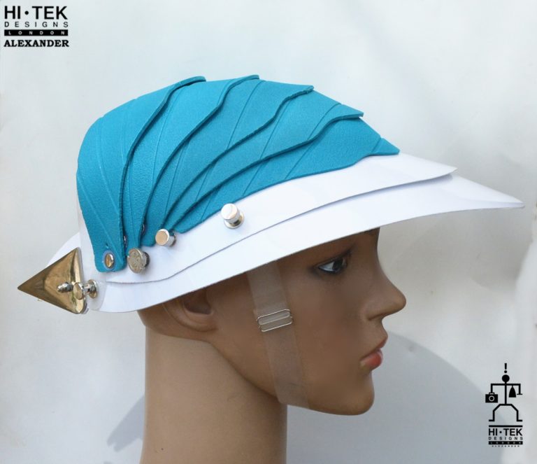 Hi Tek Alexander handmade modern futuristic, sci fi ,gothic ,steampunk unusual party eyewear alien plastic mask hat - Image 4