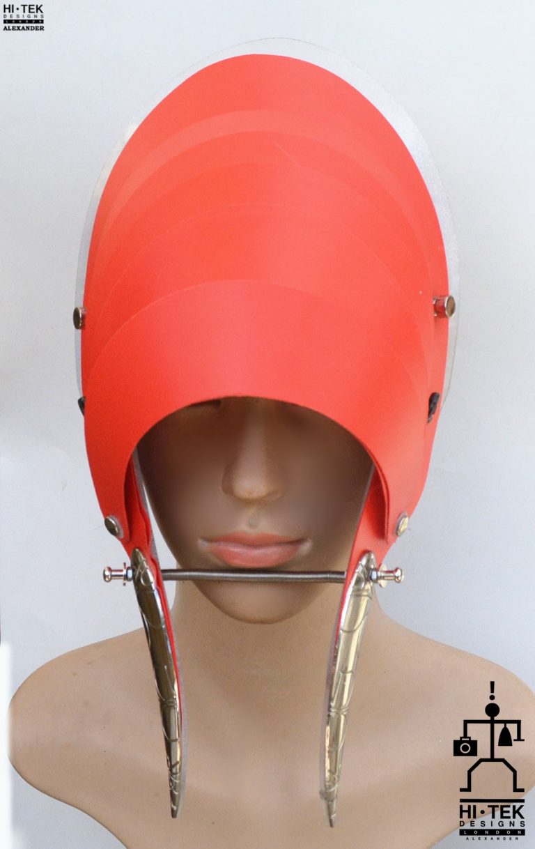 Hi Tek Alexander handmade futuristic modern futuristic, sci fi ,steampunk  unusual party eyewear mask hat - Image 2