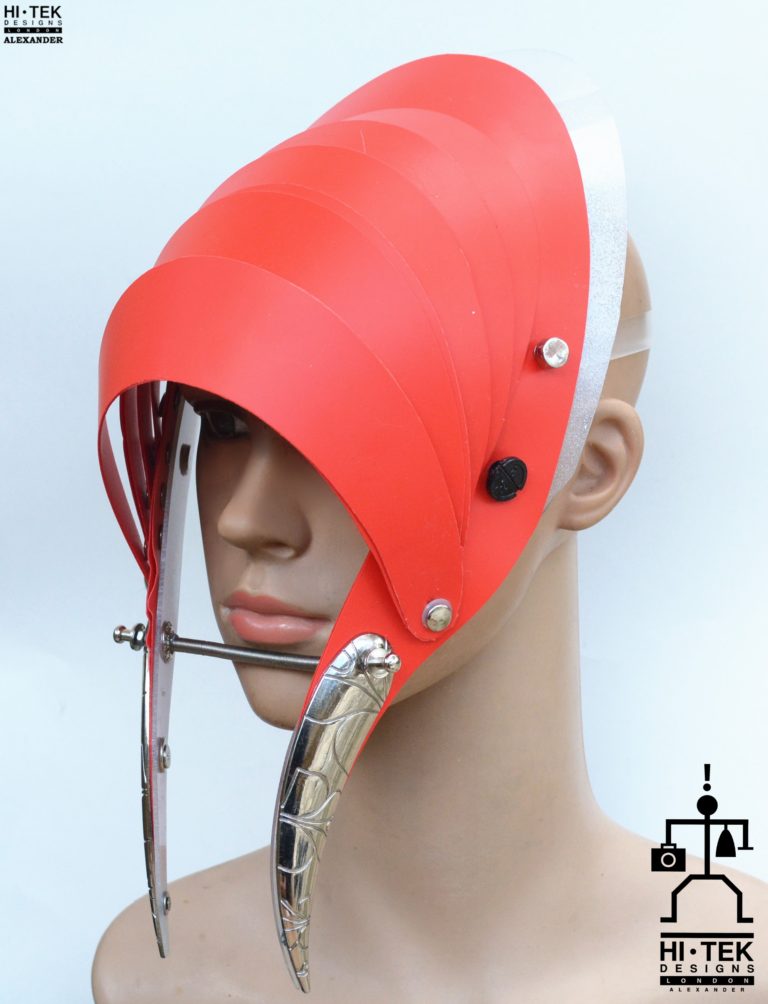 Hi Tek Alexander handmade futuristic modern futuristic, sci fi ,steampunk  unusual party eyewear mask hat - Image 3