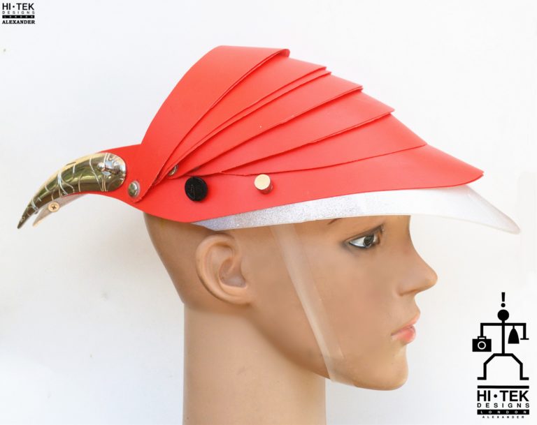 Hi Tek Alexander handmade futuristic modern futuristic, sci fi ,steampunk  unusual party eyewear mask hat - Image 4