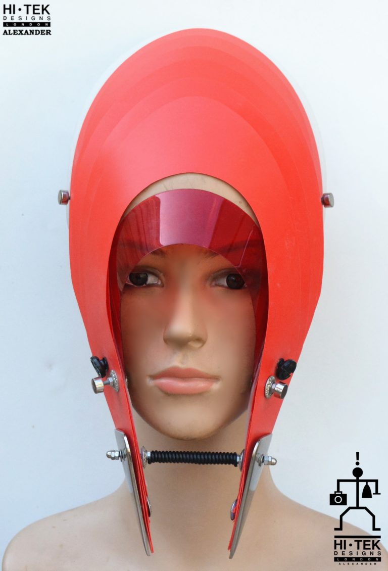 Hi Tek Alexander handmade futuristic modern futuristic, sci fi ,steampunk  unusual party eyewear mask hat - Image 2