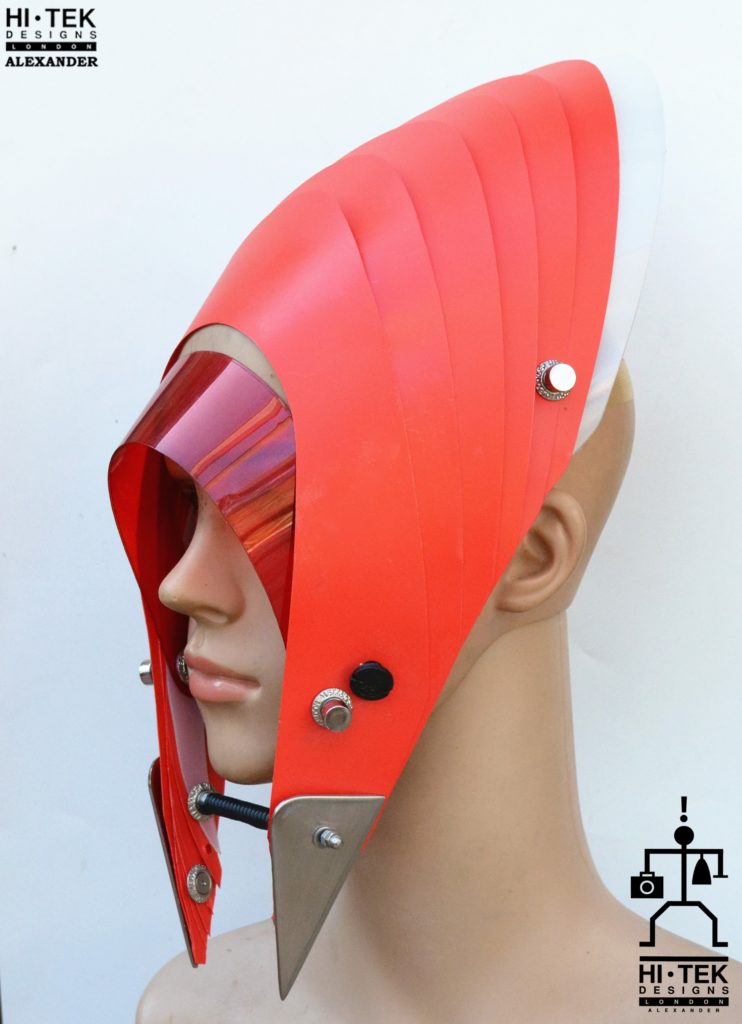 Hi Tek Alexander handmade futuristic modern futuristic, sci fi ,steampunk  unusual party eyewear mask hat - Image 3
