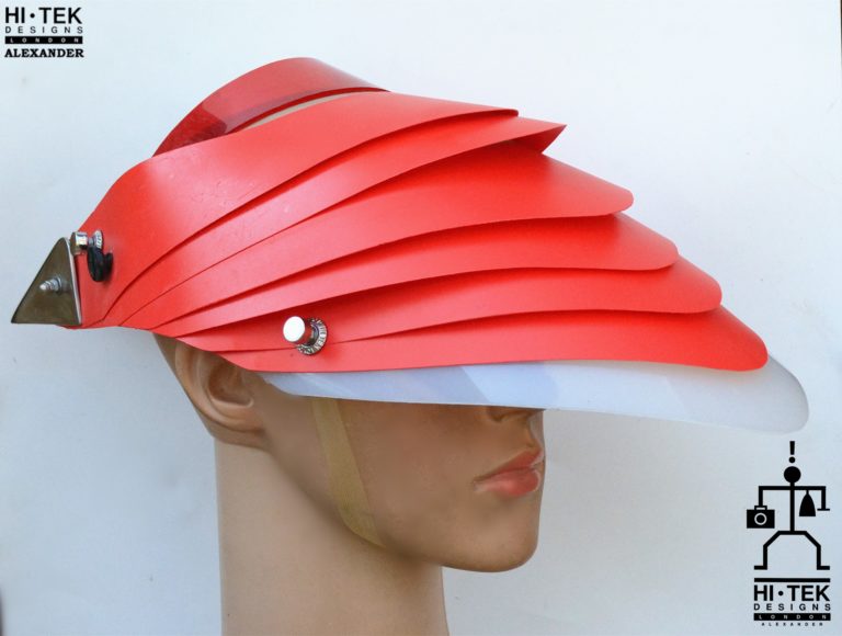 Hi Tek Alexander handmade futuristic modern futuristic, sci fi ,steampunk  unusual party eyewear mask hat - Image 4