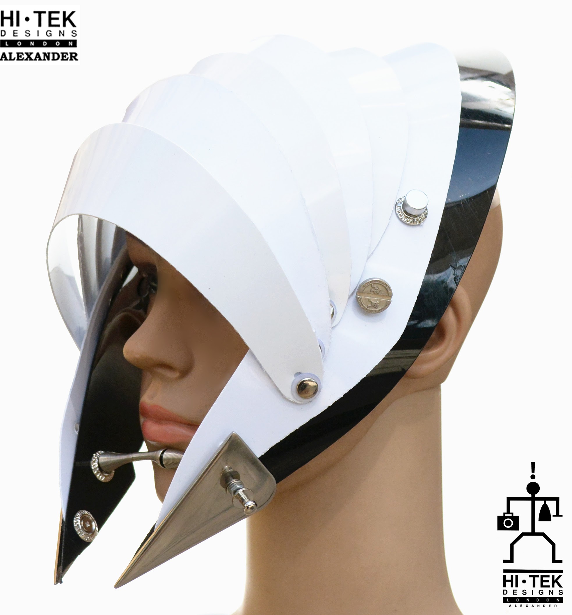 Unusual Head Wear futuristic, mask hat headpiece helmet modern