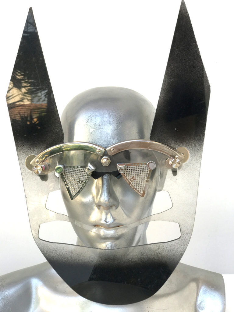 handmade futuristic modern steampunk unusual eye wear mask Hi Tek