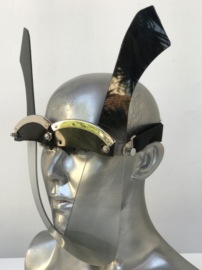 handmade futuristic modern steampunk unusual eye wear mask Hi Tek - Image 3