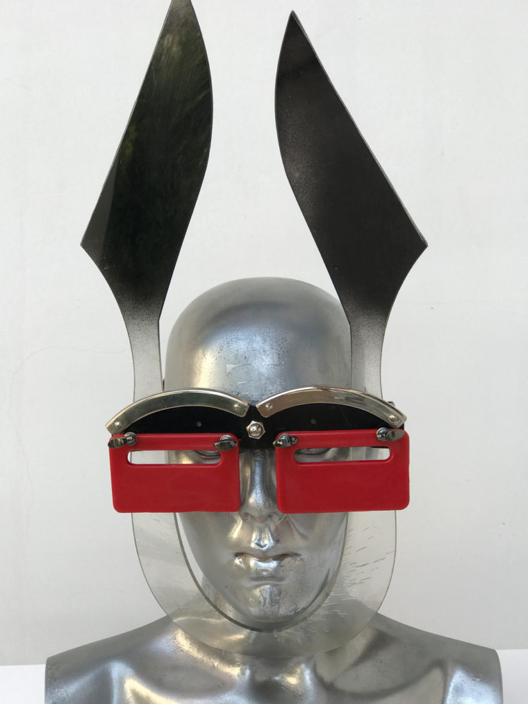 red and black mask