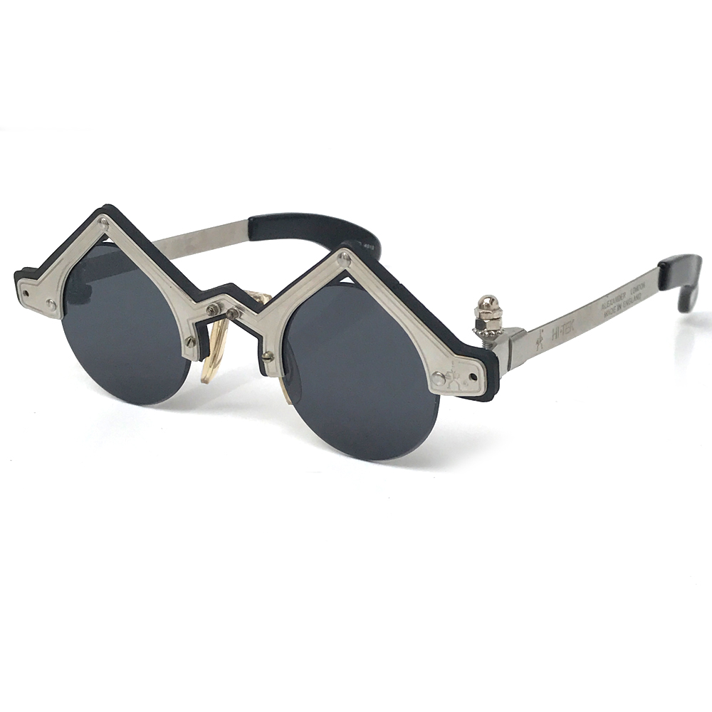 Hi Tek round silver metal sunglasses cult-6b unusual unique