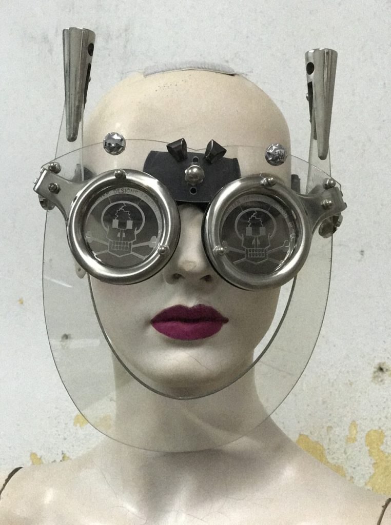 handmade futuristic modern steampunk unusual eye wear mask Hi Tek - Image 2