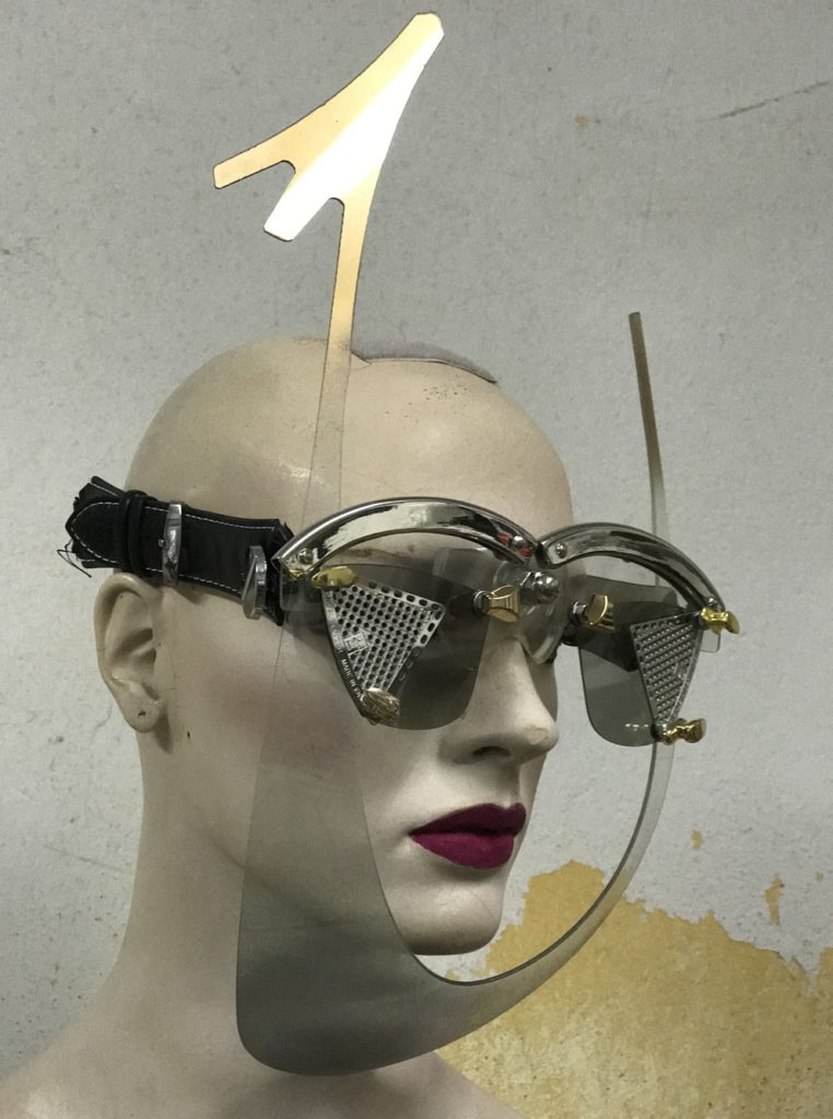 unusual eye wear mask styling Burning Man wearable art Hi Tek