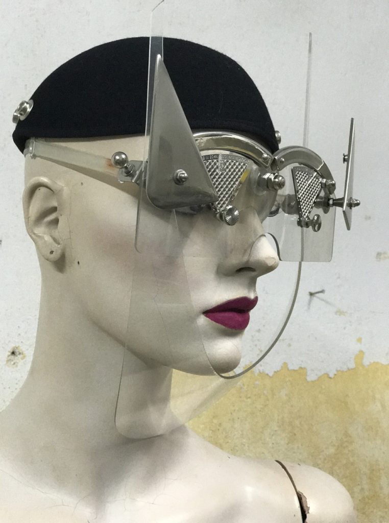 handmade futuristic modern steampunk unusual eye wear mask Hi Tek - Image 4