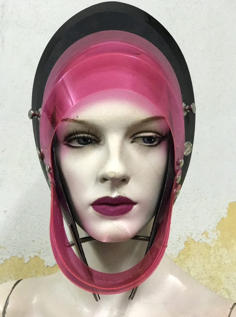 Unusual Head Wear futuristic, mask hat headpiece helmet modern Steampunk wearable art - Image 4