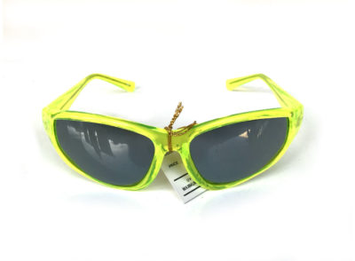 neon green goggle sunglasses