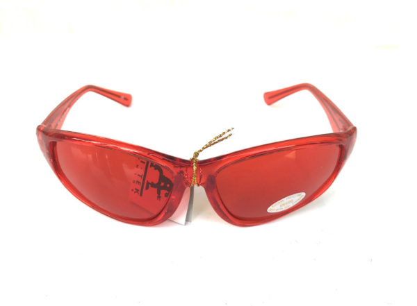 red goggle sunglasses