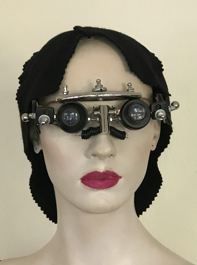futuristic modern steampunk eye wear mask with magnifier Hi Tek - Image 2