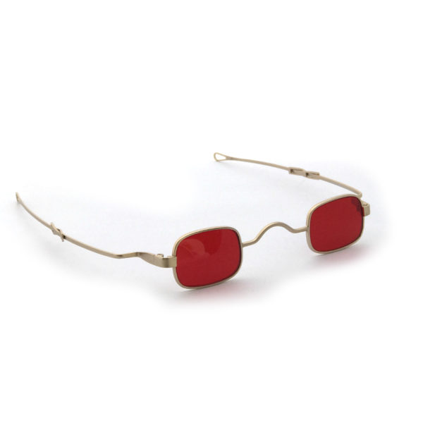 square sunglasses red lens