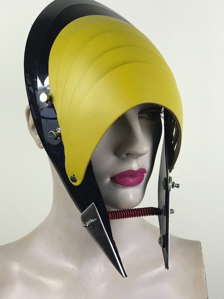 Unusual Head Wear futuristic, mask hat headpiece helmet modern Steampunk wearable art