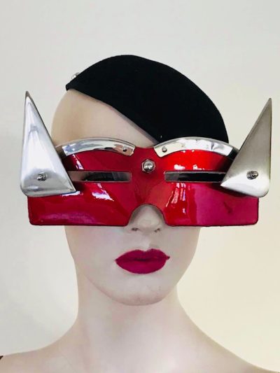 unusual eyewear with devil horns