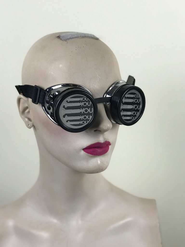 Goth steampunk goggles