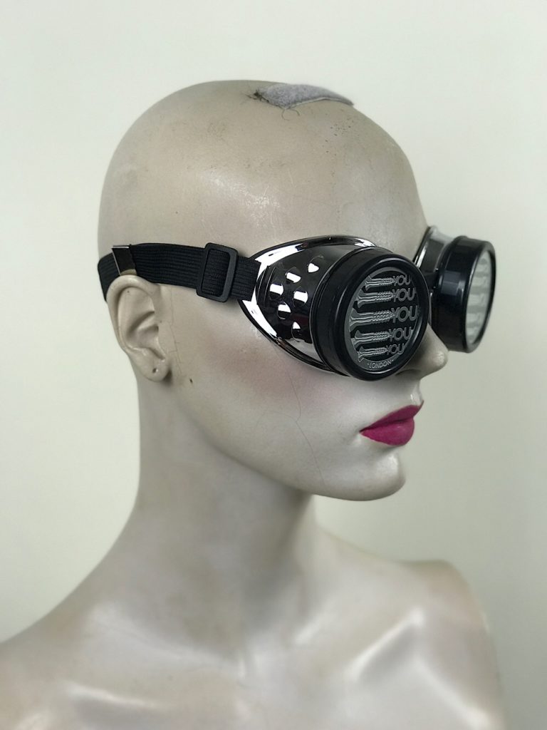 Goth steampunk goggles