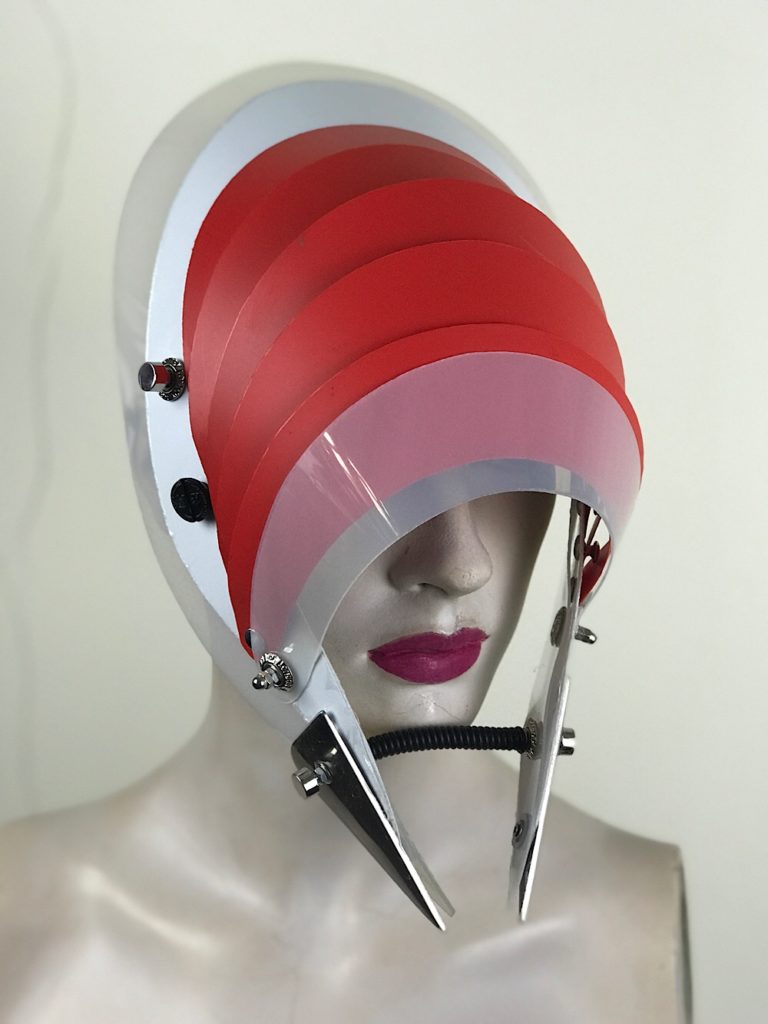 Hi Tek Alexander handmade futuristic modern futuristic, sci fi ,steampunk  unusual party eyewear mask hat