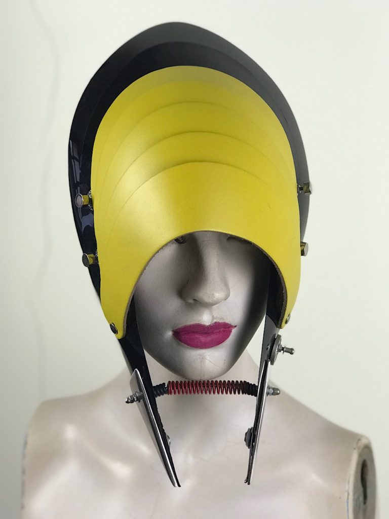 Unusual Head Wear futuristic, mask hat headpiece helmet modern Steampunk wearable art - Image 3