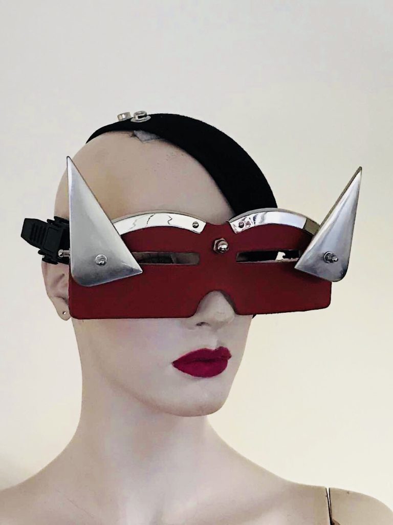 unusual eyewear with devil horns