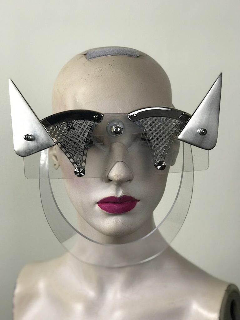 Perspex eye wear mask futuristic modern steampunk Hi Tek