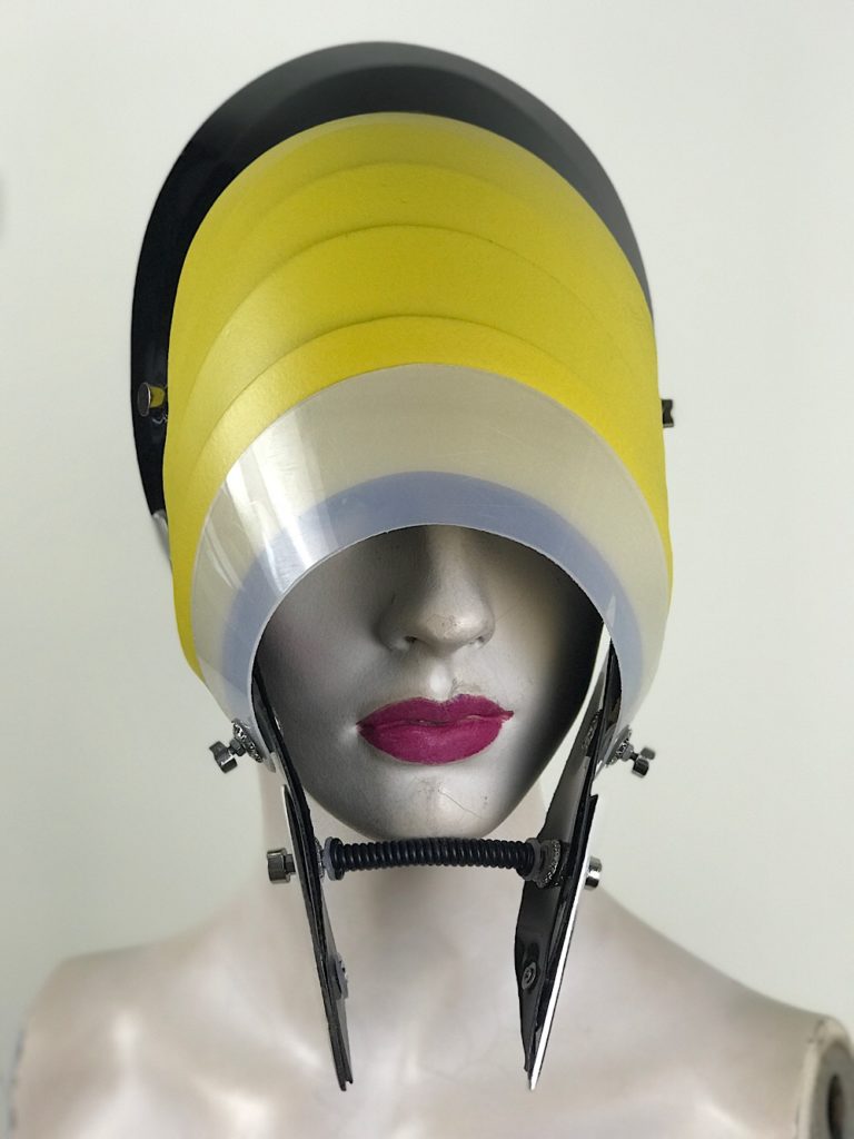 Unusual Head Wear futuristic, mask hat headpiece helmet modern Steampunk wearable art - Image 3
