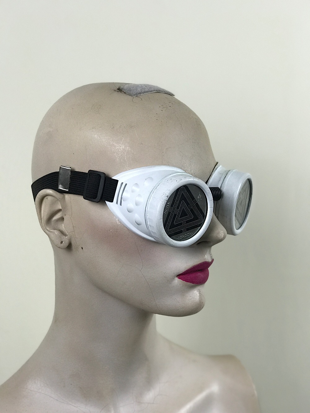steampunk goggles metal ocular lens blck plastic cups SKULL - Hi Tek  Webstore