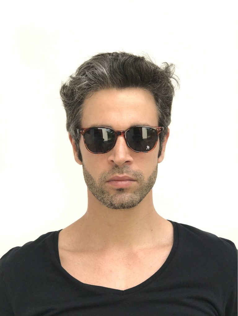 rectangle brown sunglasses for men retro