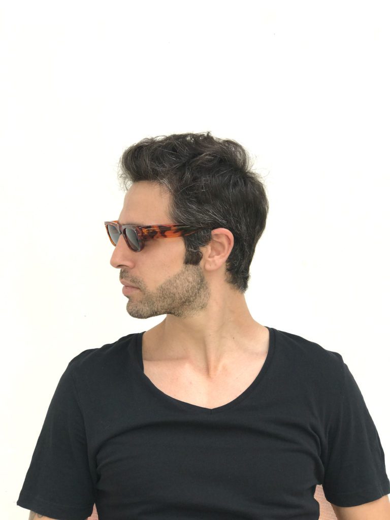unisex rectangle tortoise sunglasses vintage Hi Tek Junior - Image 4